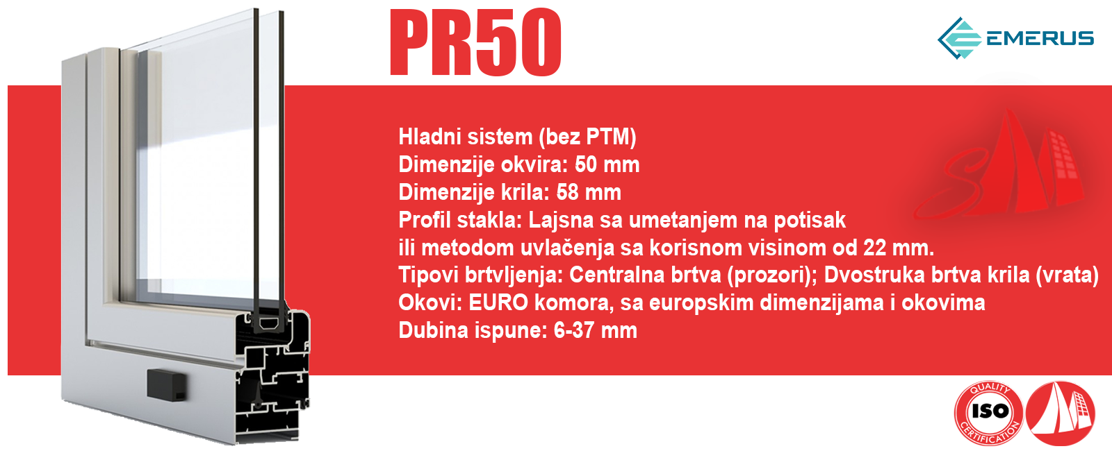 ALU PROZORI PR 50 