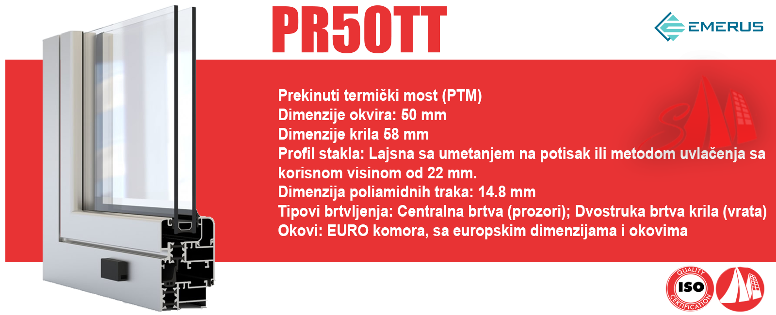ALU PROZORI PR 50 TT