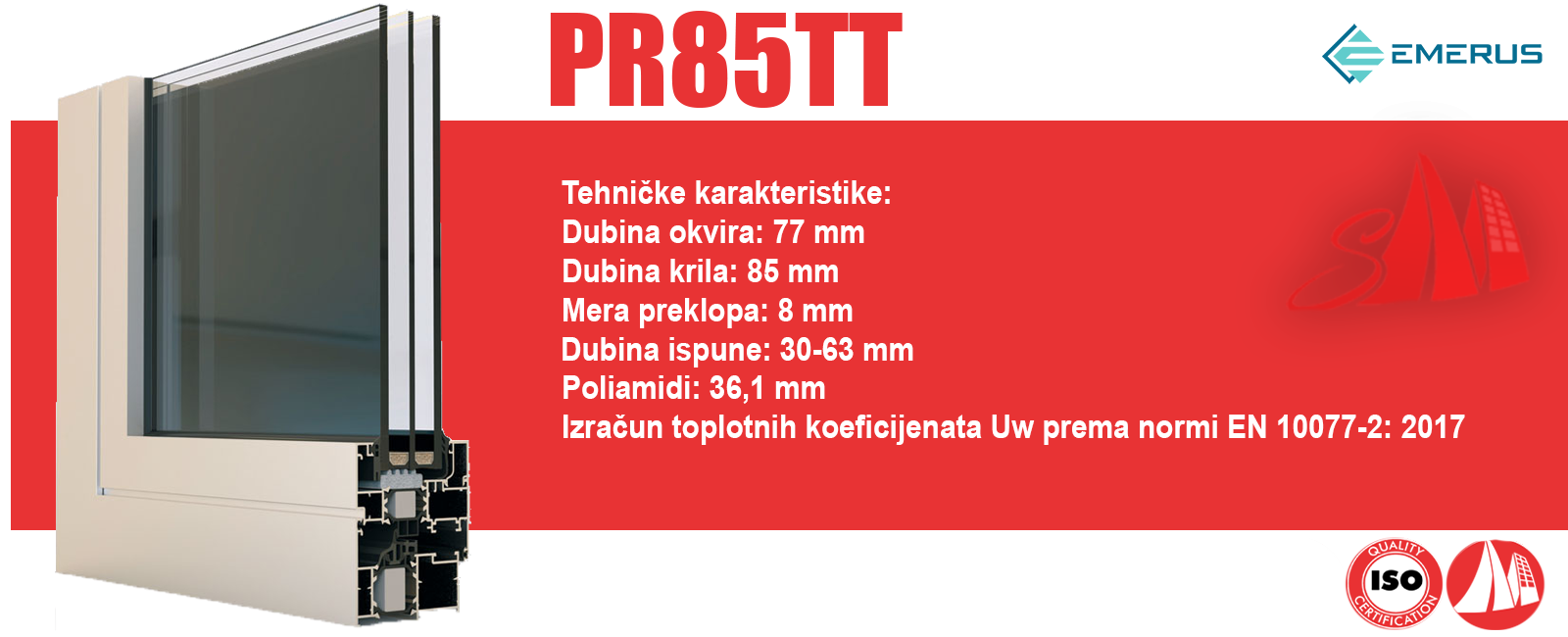 ALU PROZORI PR 85 TT 